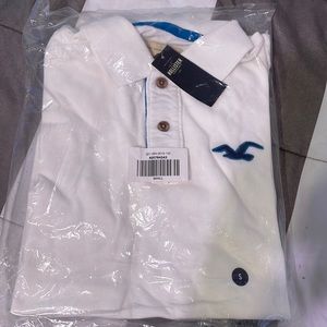 Brand NWT Hollister white polo